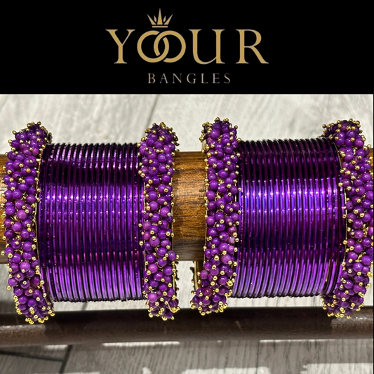 Purple Bangle Set - 2.6