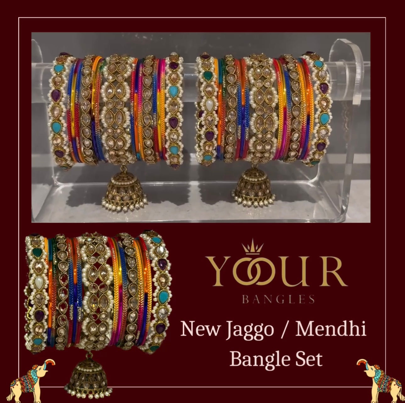 Jaggo / Mendhi Bangle Set - 2.8