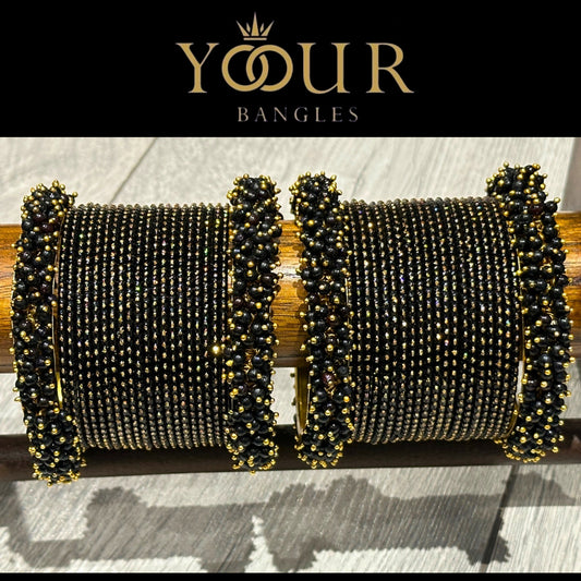 Black Bangle Set - 2.8