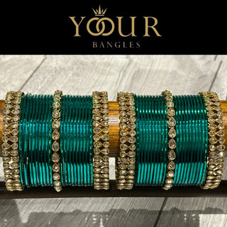 Sea Green Bangle Set - 2.8