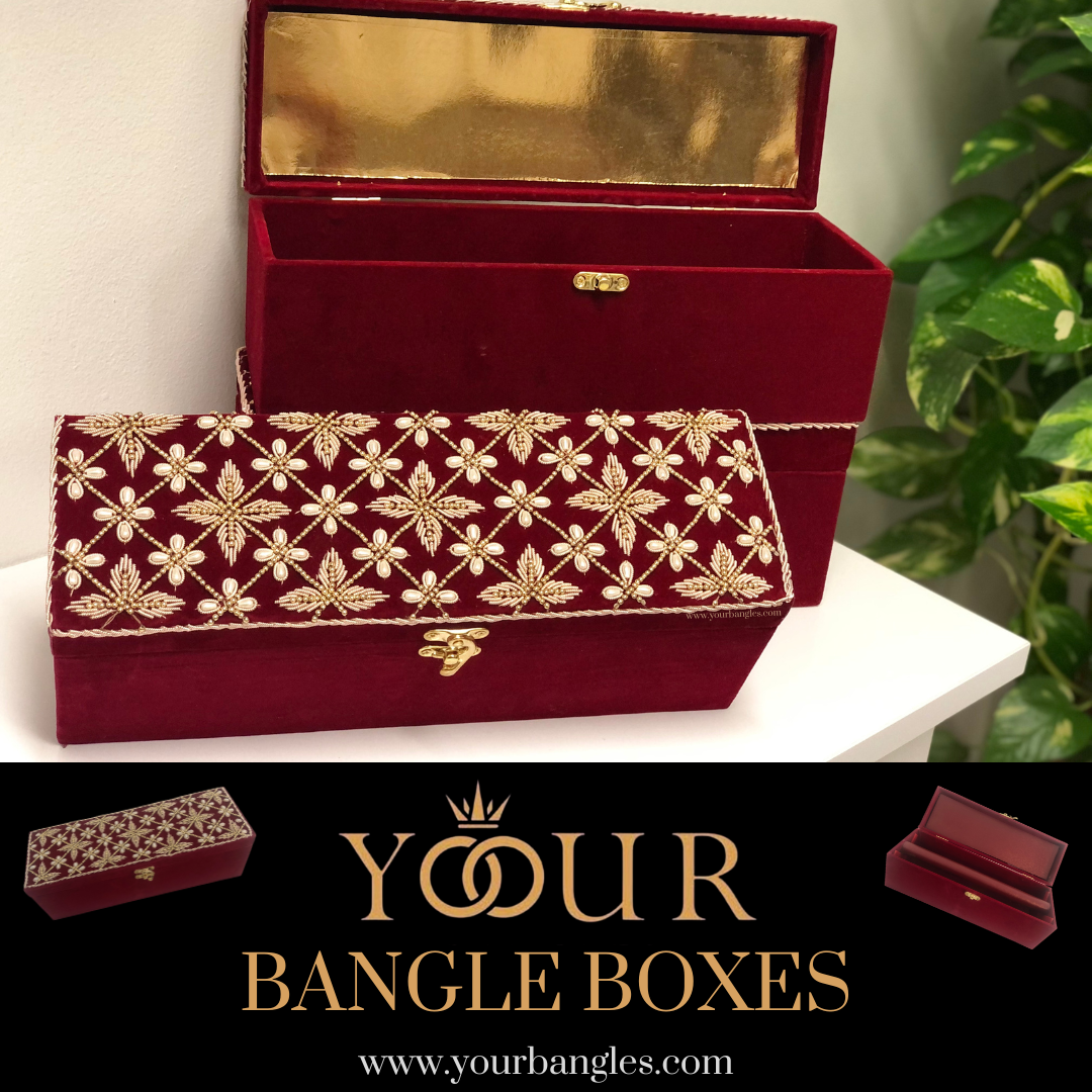 CHOORA / BANGLE BOX - TANISHQ Maroon Sequential  (1 Rod)