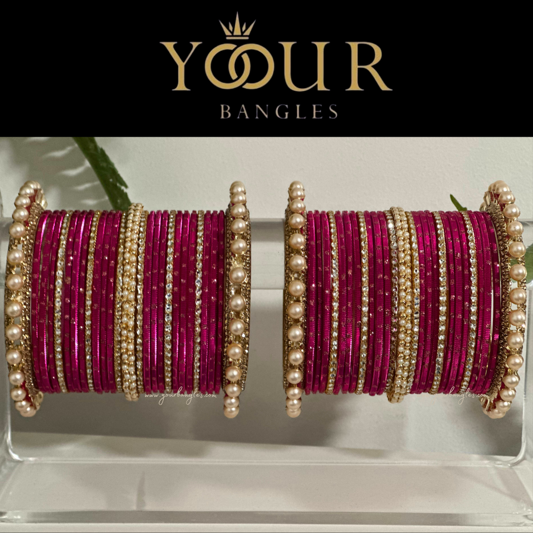 Hot Pink Bangle Set - 2.6