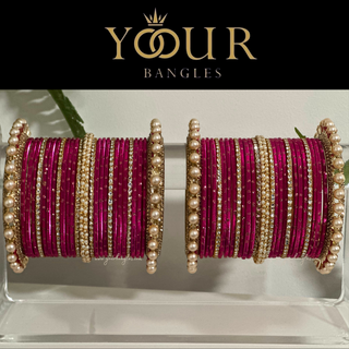 Hot Pink Bangle Set - 2.6