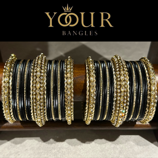 Midnight Black Bangle Set