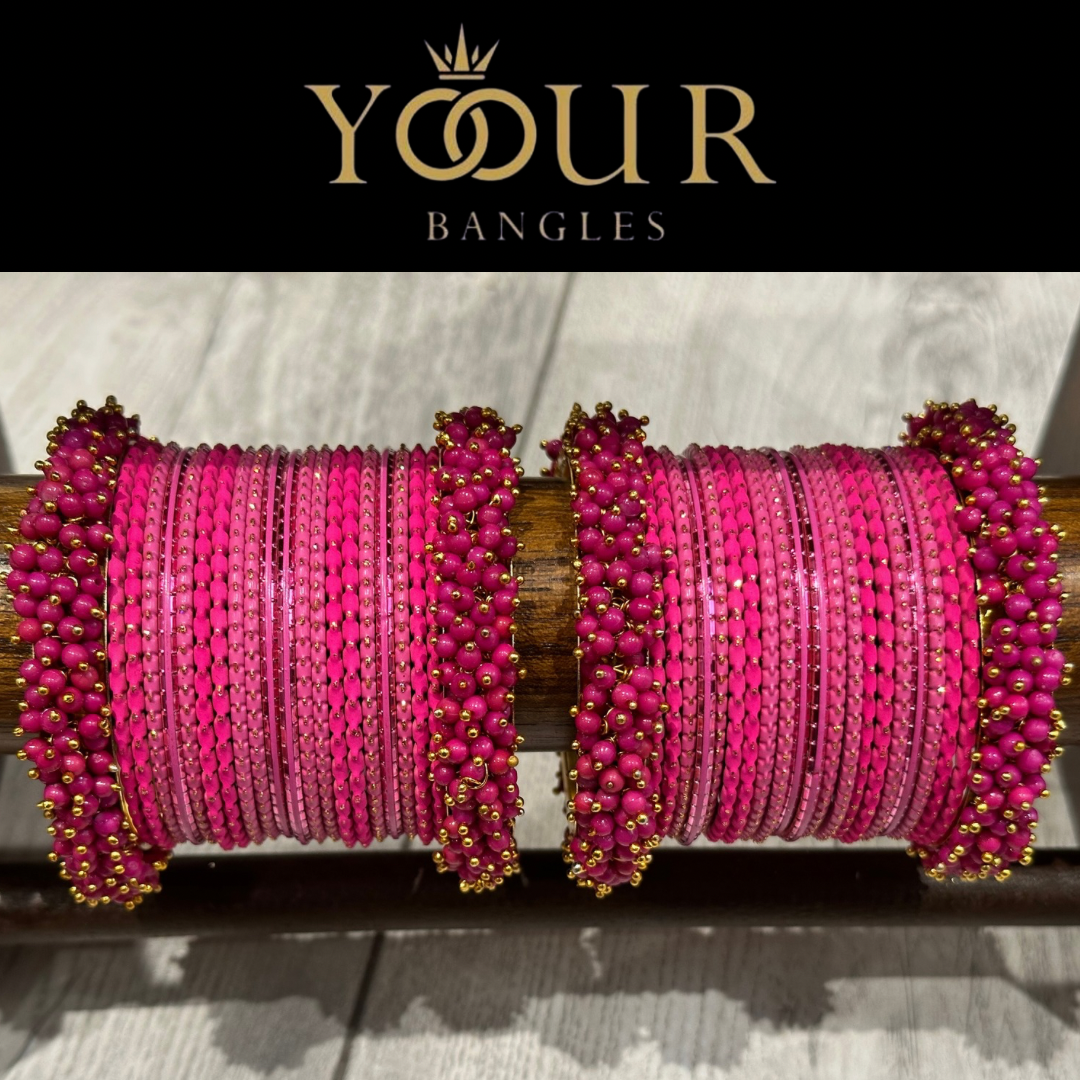 Hot Pink Bangle Set - 2.6