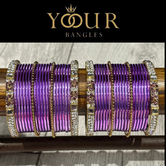 Purple Bangle Set - 2.6