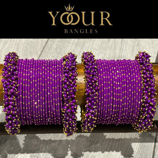 Purple Bangle Set - 2.8