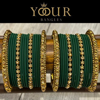 Green Bangle Set - 2.8