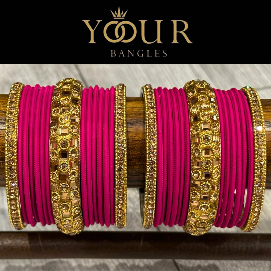 Hot Pink Bangle Set - 2.8