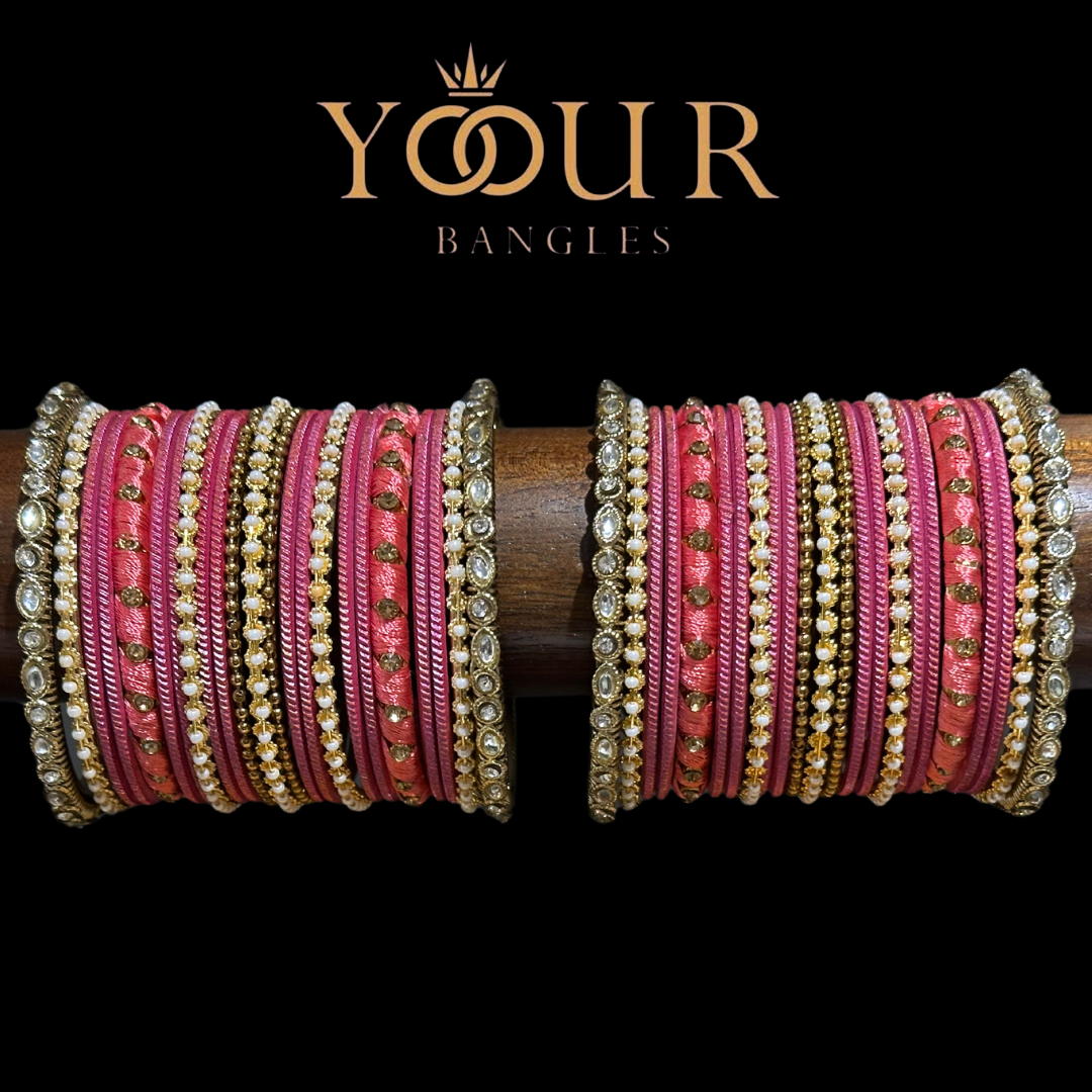 Pink Bangle Set - 2.4