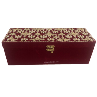 CHOORA / BANGLE BOX - TANISHQ Maroon Sequential  (1 Rod)