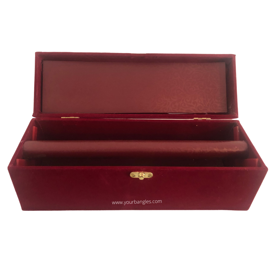 CHOORA / BANGLE BOX - TANISHQ Maroon Sequential  (1 Rod)