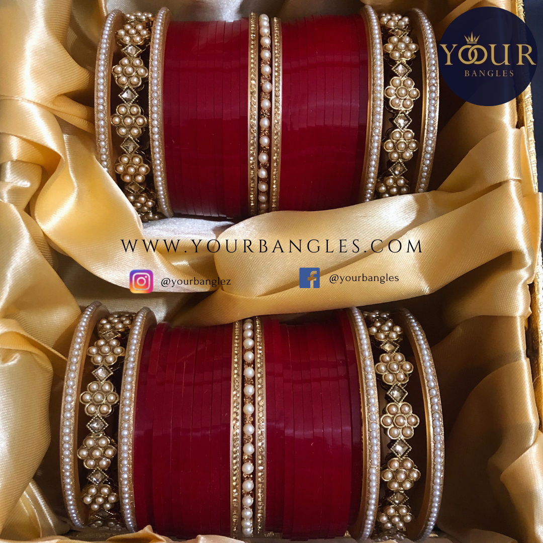 Red Bridal Choora / Bangles Set