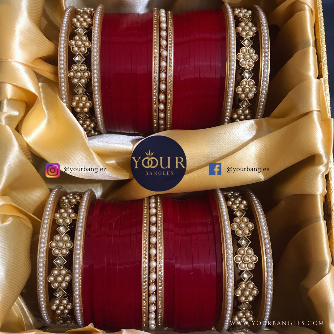 Red Bridal Choora / Bangles Set