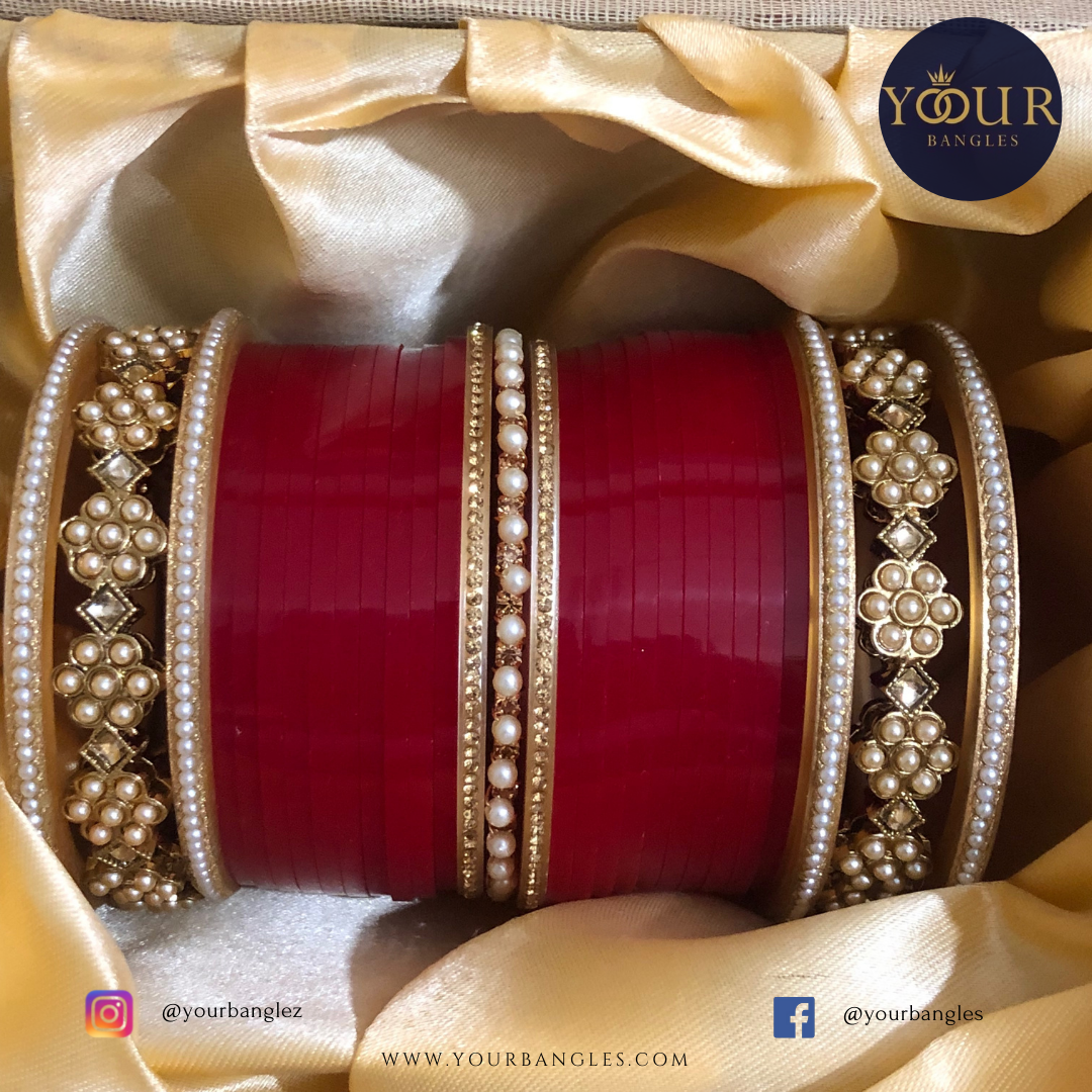 Red Bridal Choora / Bangles Set