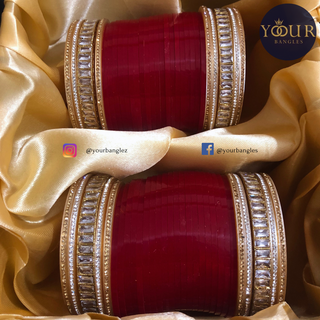 Red Bridal Choora / Bangles Set