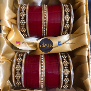 Red Bridal Choora / Bangles Set