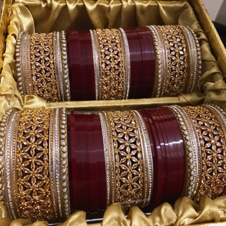 Rose Gold Bridal Choora / Bangles Set