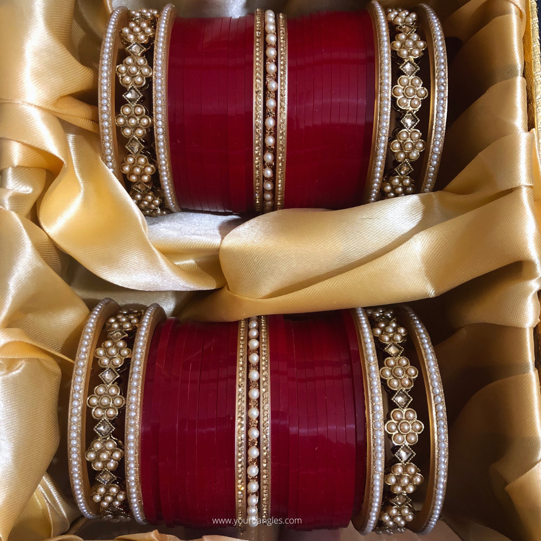 Red Bridal Choora / Bangles Set