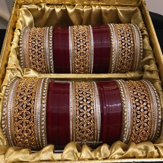 Rose Gold Bridal Choora / Bangles Set