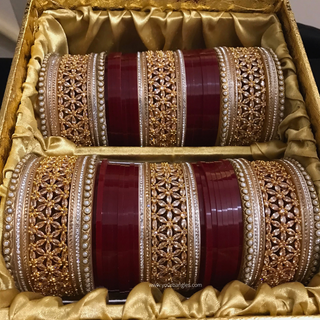 Rose Gold Bridal Choora / Bangles Set