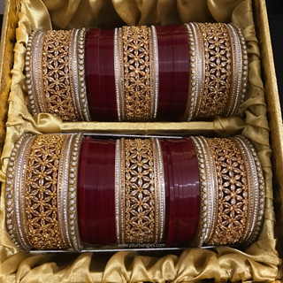 Rose Gold Bridal Choora / Bangles Set