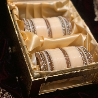 Cream Bridal Choora / Bangles Set