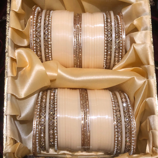 Cream Bridal Choora / Bangles Set