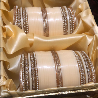 Cream Bridal Choora / Bangles Set