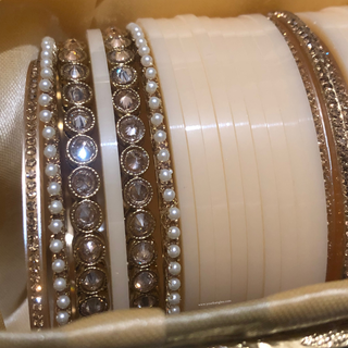 Cream Bridal Choora / Bangles Set