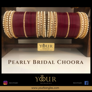 Maroon Bridal Choora / Bangles Set