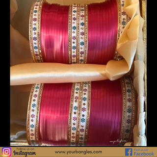 Gajri Pink Bridal Choora / Bangles Set