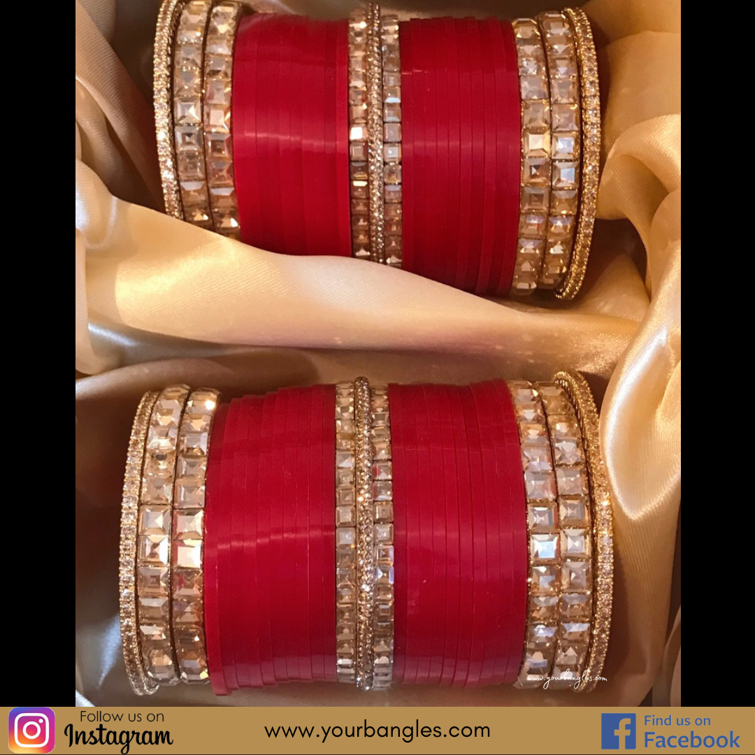 Red Bridal Choora / Bangles Set