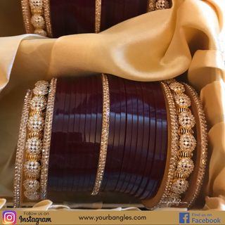 Maroon Bridal Choora / Bangles Set