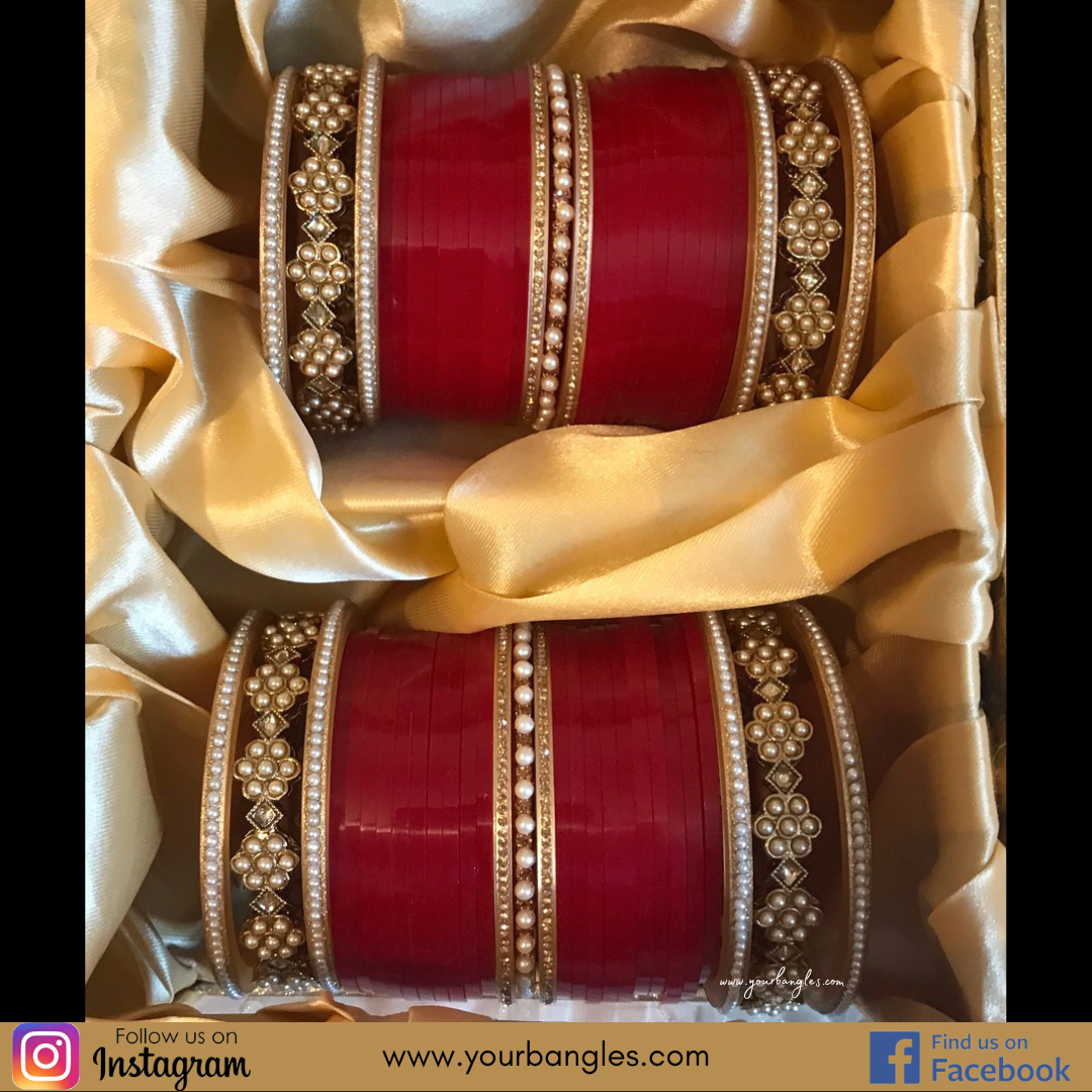 Red Bridal Choora / Bangles Set