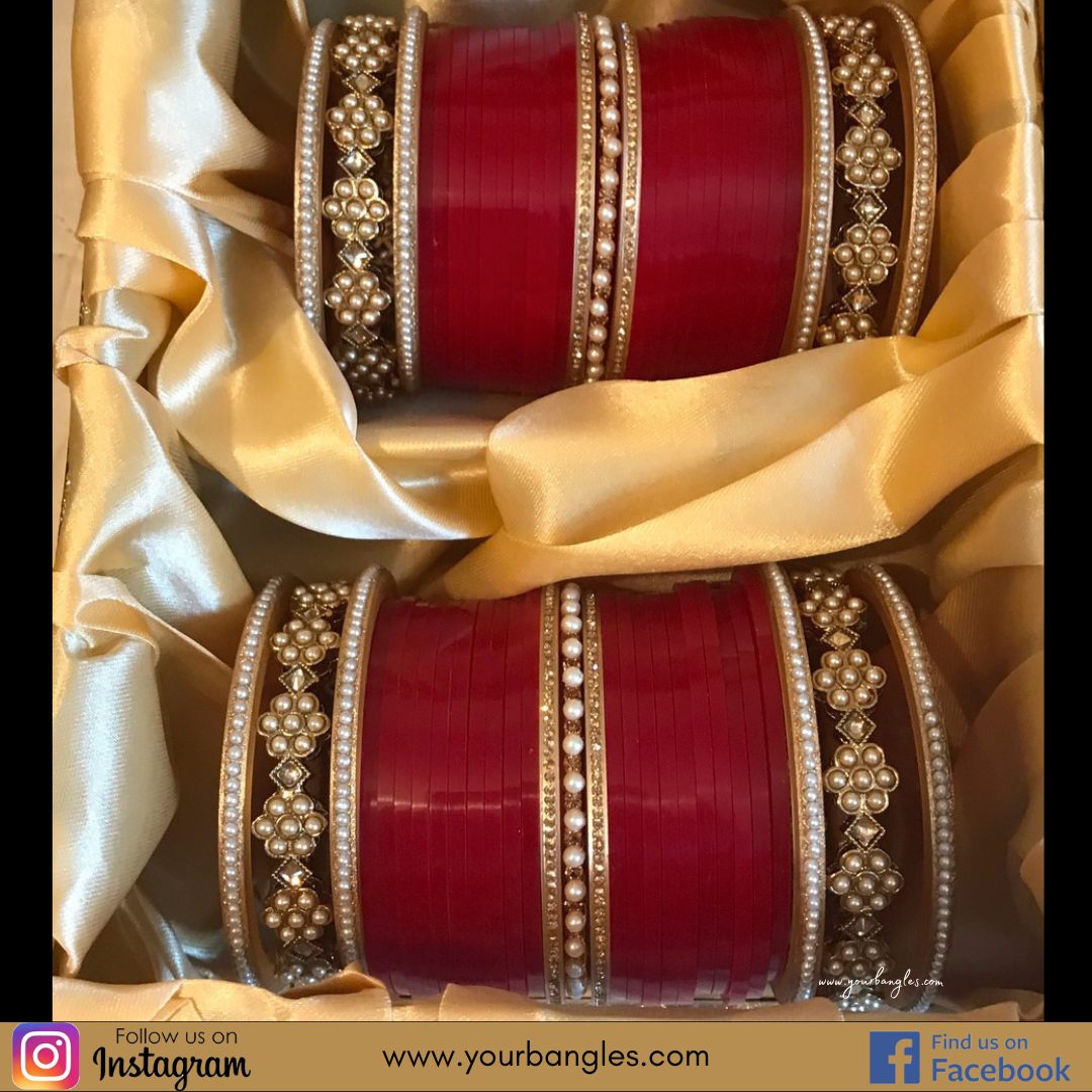 Red Bridal Choora / Bangles Set