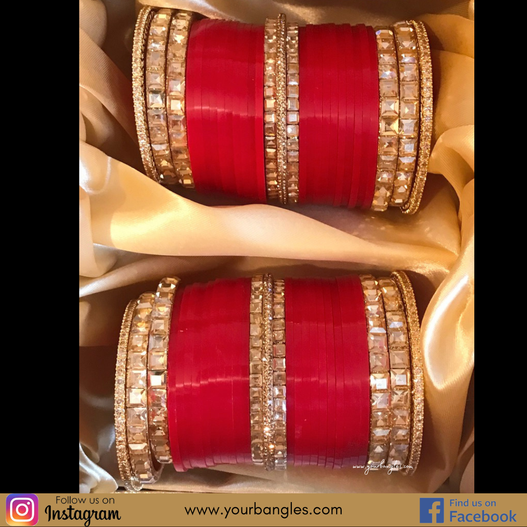 Red Bridal Choora / Bangles Set