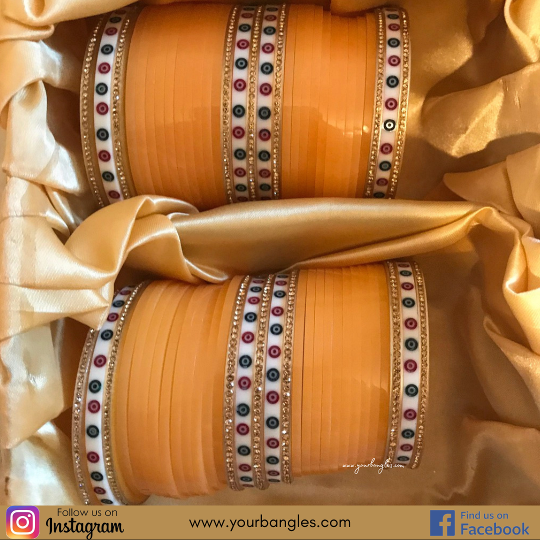 Peachy Bridal Choora / Bangles Set