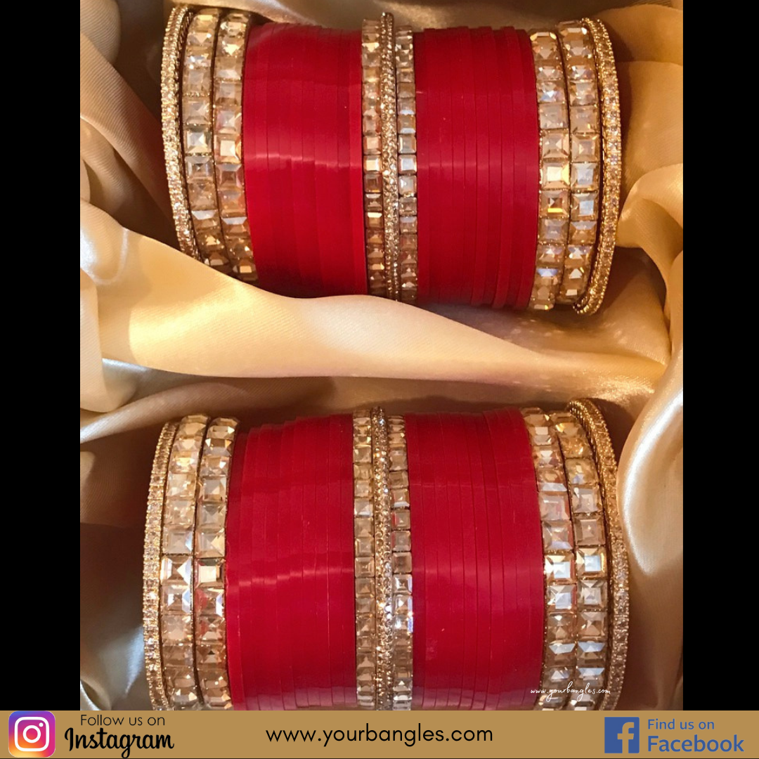 Red Bridal Choora / Bangles Set