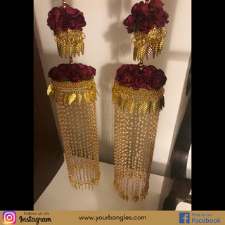 KASHISH 3 Tier Rose Jhoomer Kaleere