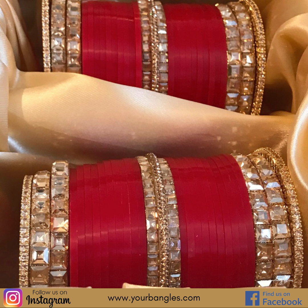 Red Bridal Choora / Bangles Set