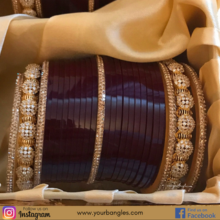 Maroon Bridal Choora / Bangles Set