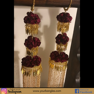 KASHISH 3 Tier Rose Jhoomer Kaleere