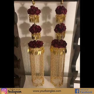 KASHISH 3 Tier Rose Jhoomer Kaleere