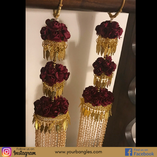 KASHISH 3 Tier Rose Jhoomer Kaleere