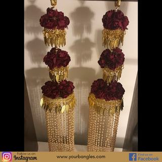 KASHISH 3 Tier Rose Jhoomer Kaleere