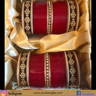 Red Bridal Choora / Bangles Set