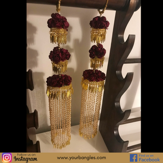 KASHISH 3 Tier Rose Jhoomer Kaleere