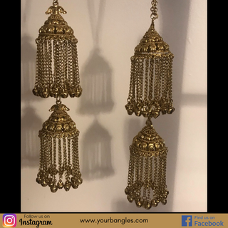 PARI  Mini Golden Jhoomer Kaleere - 2 Tier