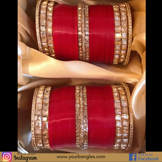 Red Bridal Choora / Bangles Set